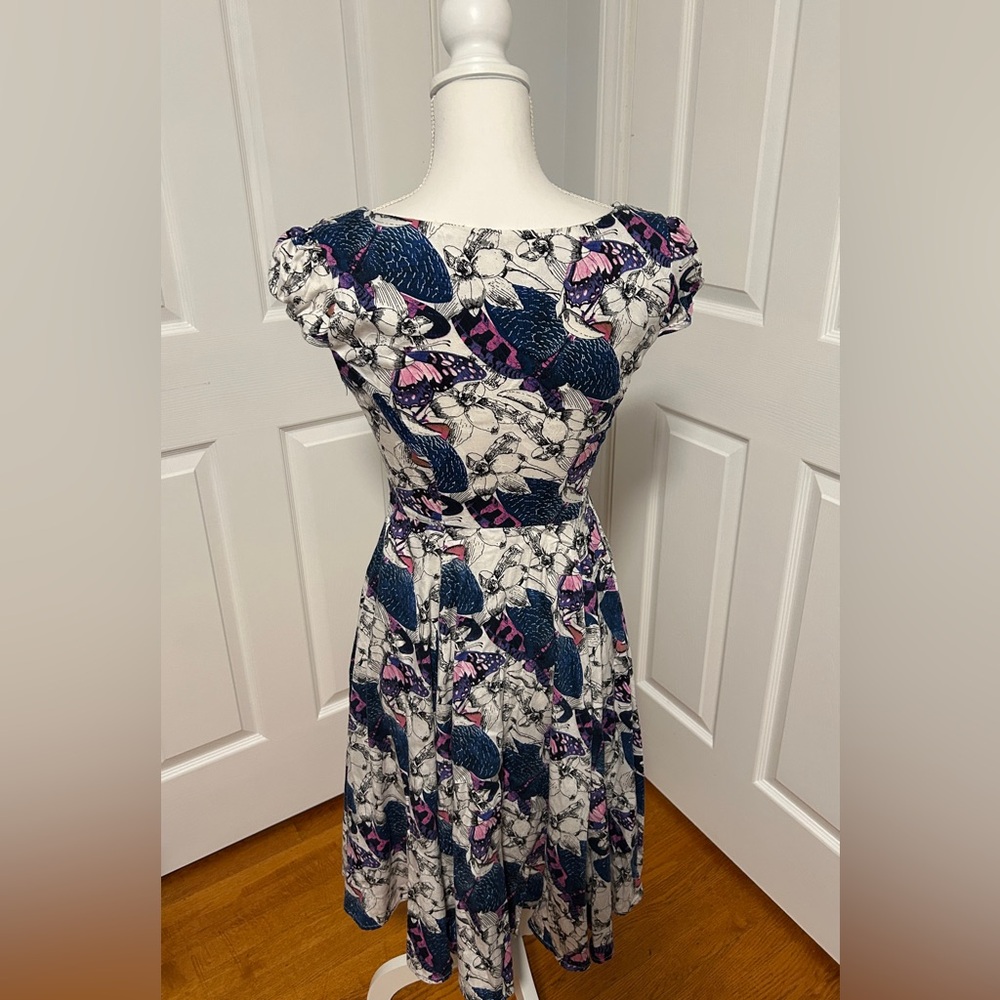 Hearts & Roses A-Line Springtime Butterfly Dress - Picture 4 of 5